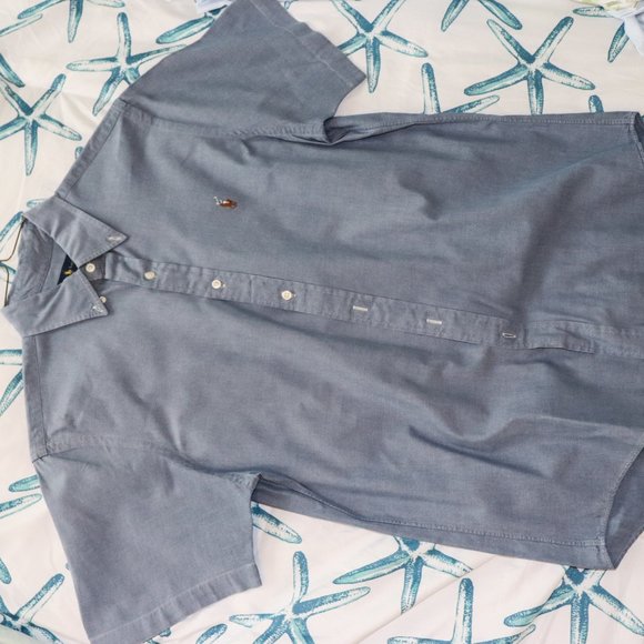 Short Sleeved Ralph Lauren Buttoned Down Chambray - Picture 3 of 3